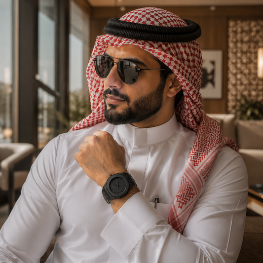 ساعة يد كلاسيكية رجالية من الاستانلس ستيل بأرقام عربية