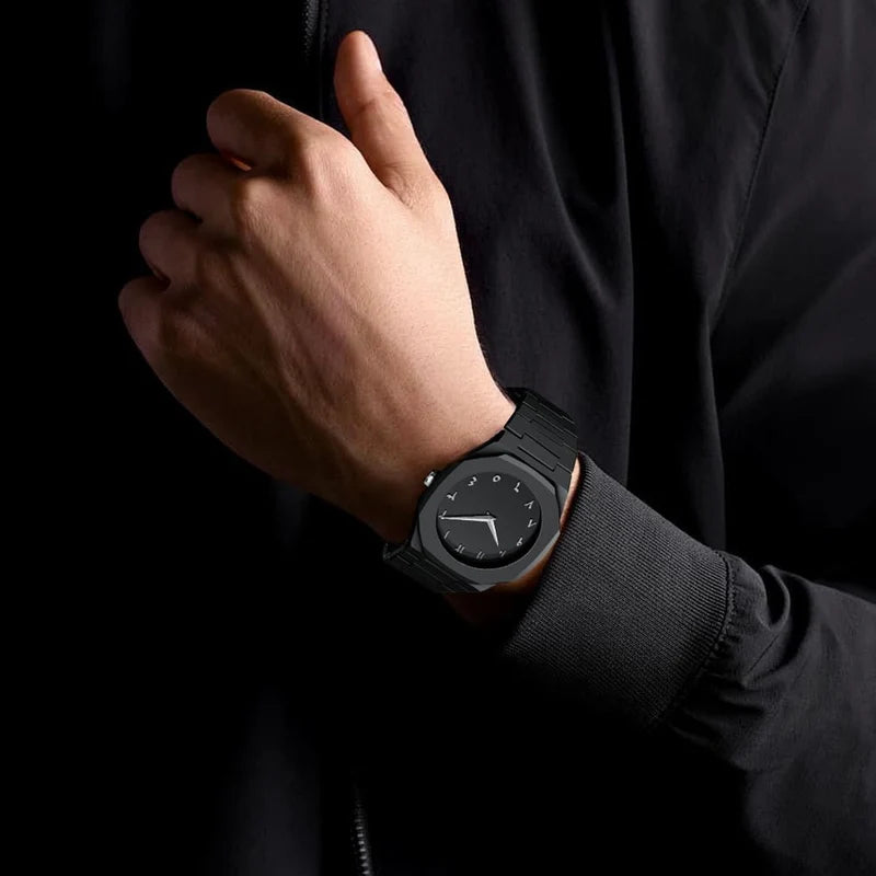 Classic Stainless Steel Arabic Numeral Watch for Men